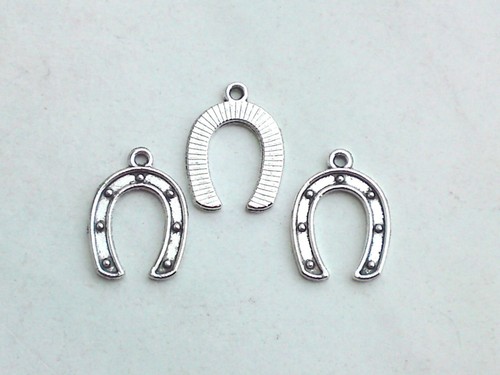 10x anhänger hufeisen - anhänger, 16x11mm